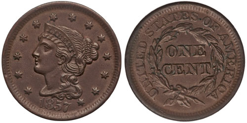 1857 Large Cent
